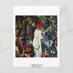 Couple In The Woods By Macke August Postcard