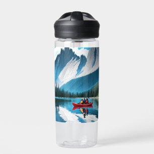 Couple Kayaking Themed Water Bottle