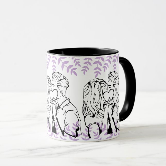 Couple Kiss – Romantic Love & Relationship  Mug (Front Right)
