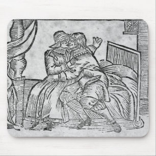 Couple Kissing, illustration 'Roxburghe Ballads' Mouse Mat
