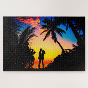 Couple Kissing Jigsaw Puzzle