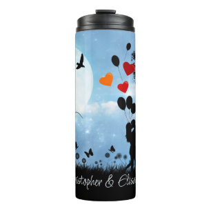 Couple Kissing Romantic Moonlight Personalised Thermal Tumbler