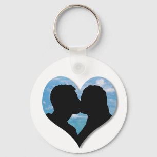 Couple Kissing Silhouette keychain
