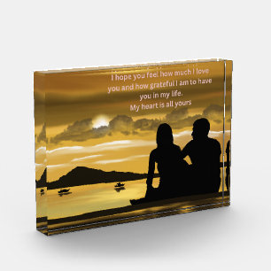 couple love gift photo blocks