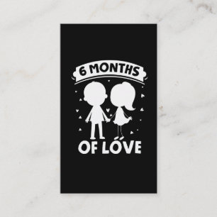 Couple Love Relationship Celebration 6 Months Business Card