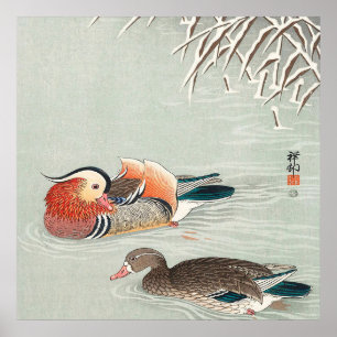 Couple Mandarin Duck Design   Birthday Gift Poster