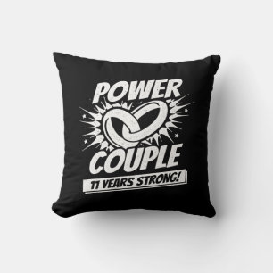 Couple Married 11 Years - 11th Wedding Anniversary Cushion