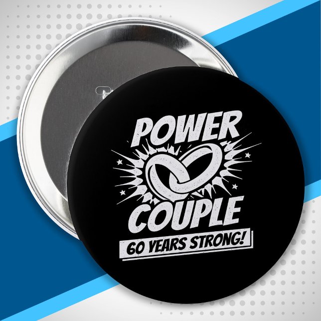 Couple Married 60 Years - 60th Wedding Anniversary 10 Cm Round Badge (Creator Uploaded)