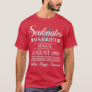 Couple Married Since August 1995, 27th Wedding Ann T-Shirt