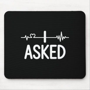 Couple matching engagement party i asked premium mouse mat