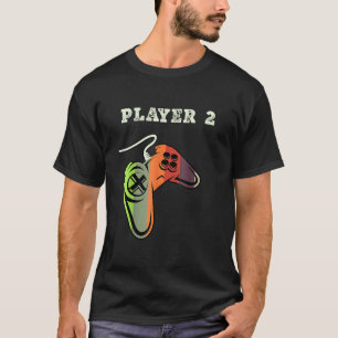 Couple Matching Gamer Gaming Player 1 Player 2 T-Shirt