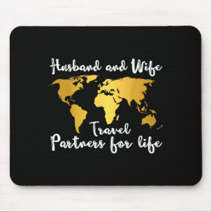 Couple Matching Husband And Wife Travel Partners F Mouse Mat