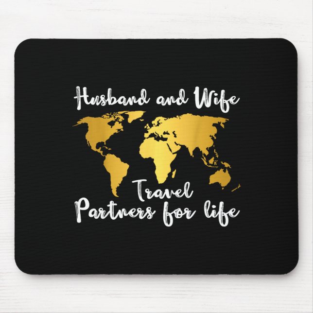 Couple Matching Husband And Wife Travel Partners F Mouse Mat (Front)