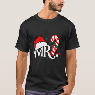 Couple Matching Mr and Mrs Christmas Pyjamas Santa T-Shirt