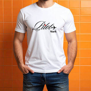 Couple Matching Pilot & Aeroplane Simple Custom T-Shirt