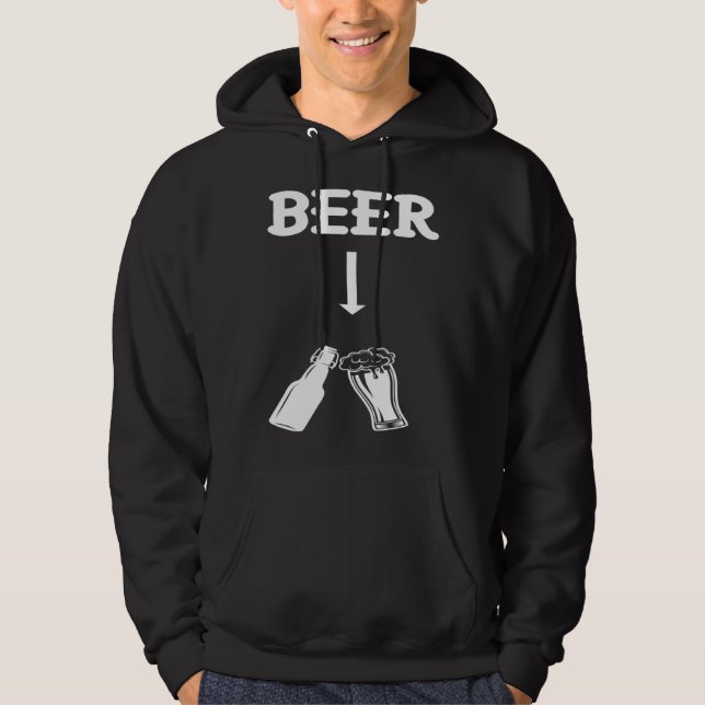 Couple Matching Pregnancy Announcement Beer New Da Hoodie (Front)