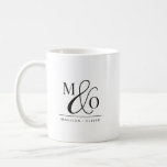 Couple Monogrammed Wedding  Coffee Mug<br><div class="desc">Modern Minimalist Monogram wedding mug for newlyweds. Wedding keepsake. Initials and names.</div>