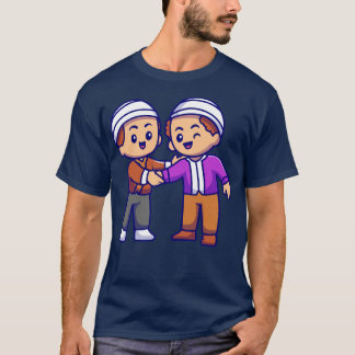 Couple Muslim Men Shaking Hands Cartoon1 T-Shirt