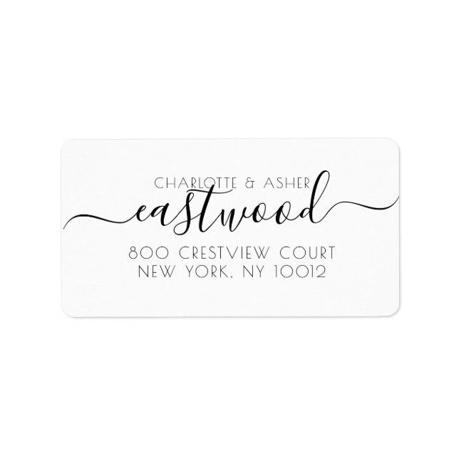 Couple Name Green Wedding Monogram Return Address  Label (Front)