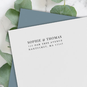 Couple Name Modern Classic Return Address Self-inking Stamp