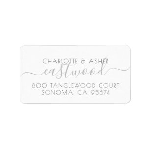 Couple Name Monogram Note Card Label