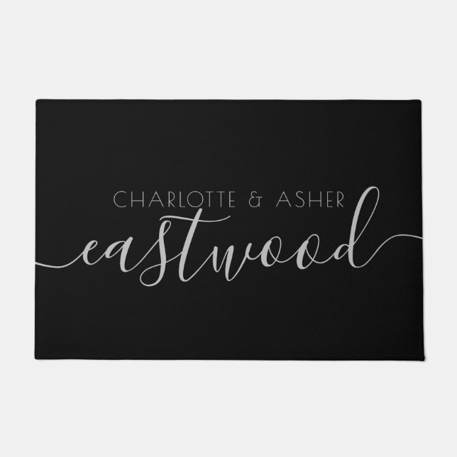 Couple Name Newlywed Script Name Doormat (Front)