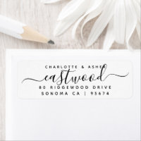 Couple Name Return Address Label