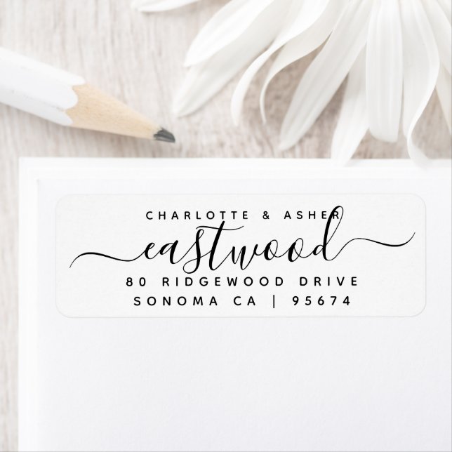 Couple Name Return Address Label (Insitu)