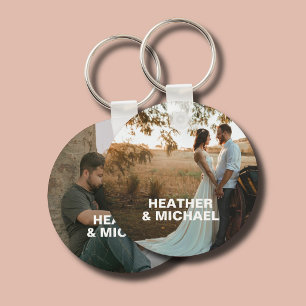 Couple Name Romantic 2 Photo  Key Ring