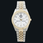 Couple Name Sentimental Wedding Keepsake Watch<br><div class="desc">Couple Name Sentimental Wedding Keepsake Watch – A Timeless Personalized Gift Celebrate your love story with this Couple Name Sentimental Wedding Keepsake Watch, a personalized timepiece designed to commemorate your most special moments. Engraved with your custom names, wedding date, or initials, this elegant watch is a meaningful and sentimental keepsake...</div>