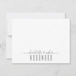 Couple Name Wedding Monogram Art Deco Typography Card