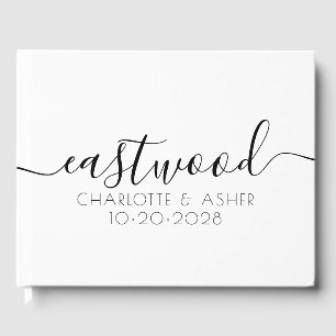 Couple Name Wedding Monogram Guest Book