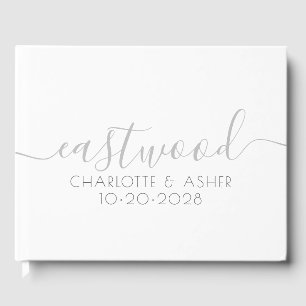 Couple Name Wedding Monogram  Guest Book