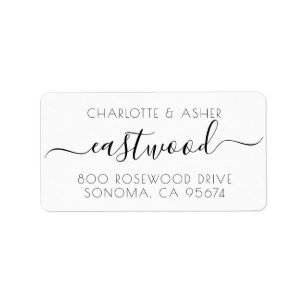 Couple Name Wedding Monogram  Label