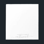 Couple Name Wedding Monogram Notepad<br><div class="desc">A delicate elegant soft light and dark grey couple's name monogram in vintage sans serif type,  contrasted with a handwritten style script font. Elegant wedding notepad for newlyweds or longtime spouses. Blending vintage and modern styles. Order in larger quantities for greater savings.</div>