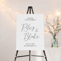 Couple Names EDITABLE COLOR Wedding Welcome Sign