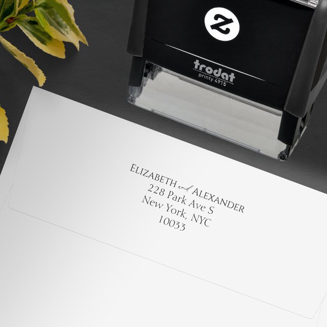 Couple Names | Return Address Wedding Rubber Stamp (Creator Uploaded)