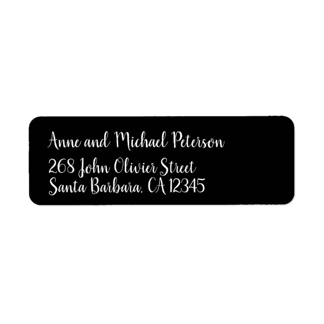 couple names / surname with home address black (Front)
