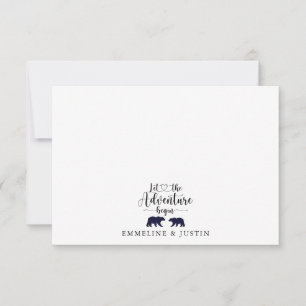 Couple Newlywed Let The Adventure Begin Card