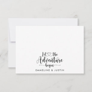 Couple Newlywed Let The Adventure Begin Card