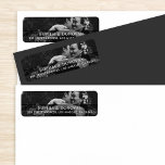 Couple Newlywed Photo Return Address<br><div class="desc">Simple text with transparent overlay for legibility.  Background image and/or color is customizable.</div>