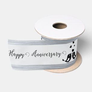 Couple of birds satin ribbon