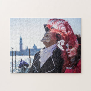 Couple of carnival masks jigsaw puzzle