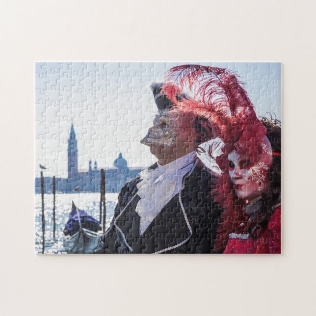 Couple of carnival masks jigsaw puzzle (Horizontal)