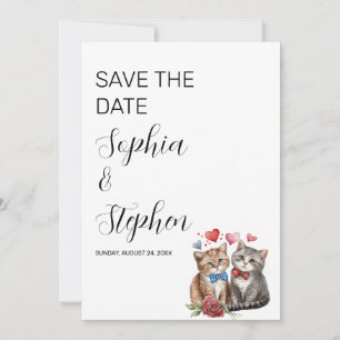 Couple of Cats in Love  Save The Date
