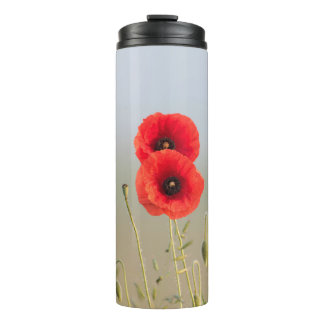 couple of red poppies thermal tumbler