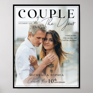 Couple of the Year Black Border Photo Cover Poster