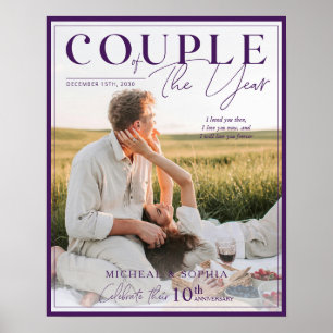 Couple of the Year Violet Edge Photo Cover Poster