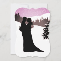 Couple on a Snowy Mountain Winter Wedding