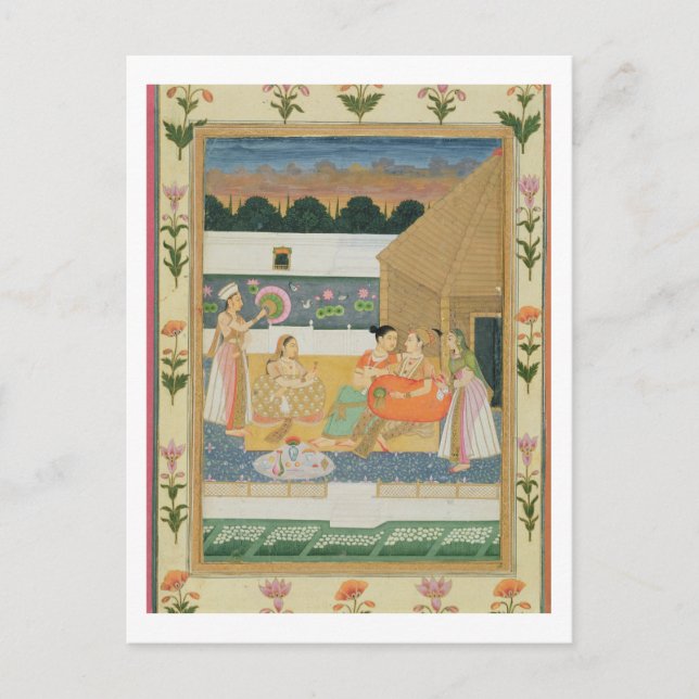 Couple on a terrace at sunset, from the Small Cliv Postcard (Front)